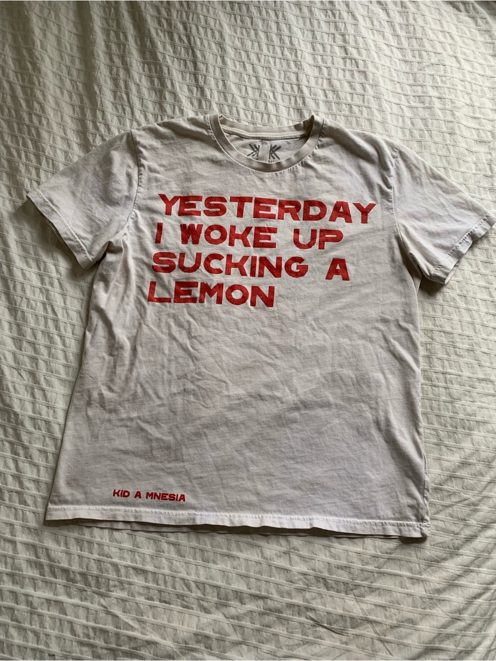 ‘Everything in its right place’ Radiohead KID A MNESIA t-shirt